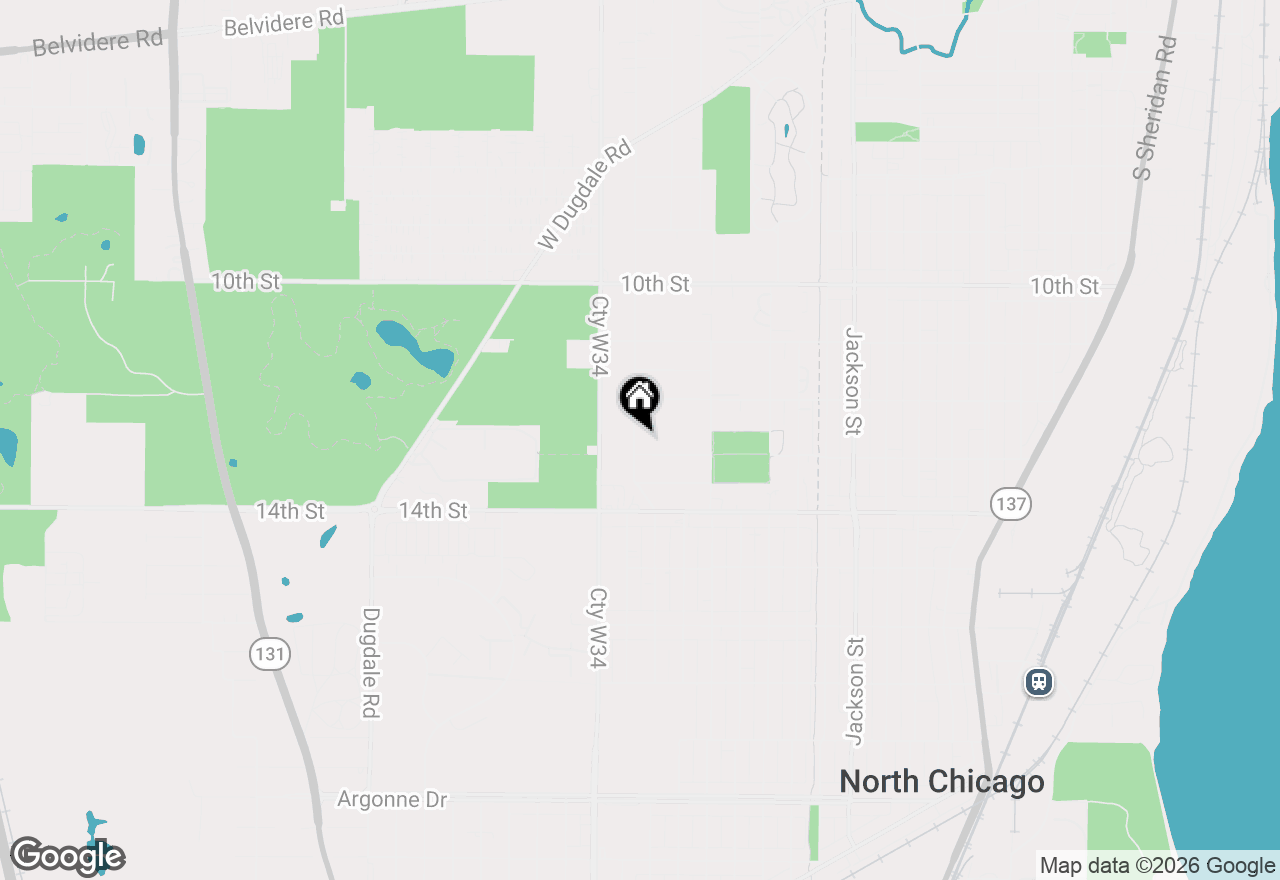 Map of 1241 S Elmwood Avenue, Waukegan, IL 60085
