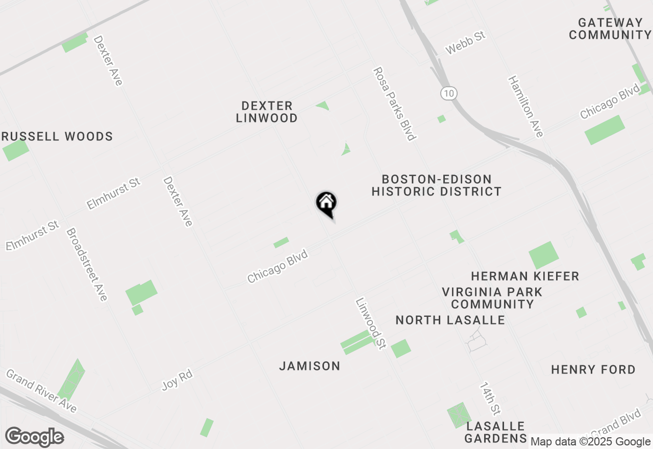 Map of 2555 W Boston Boulevard, Detroit, MI 48206