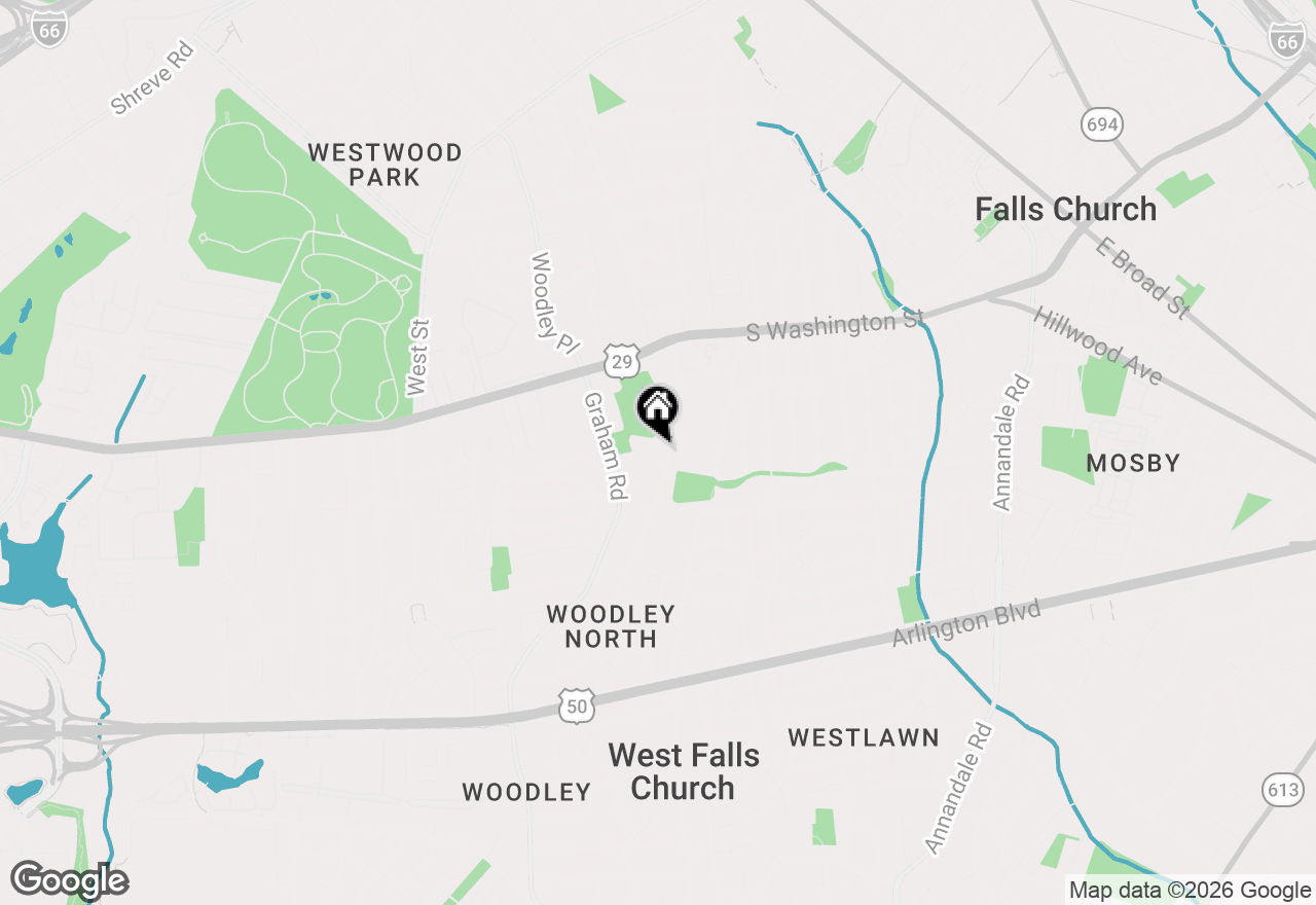 Map of 2850 Rosemary Lane, Falls Church, VA 22042