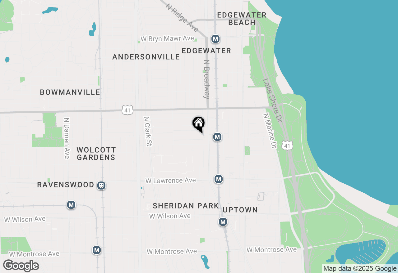 Map of 1233 W Winnemac Avenue #1W, Chicago, IL 60640