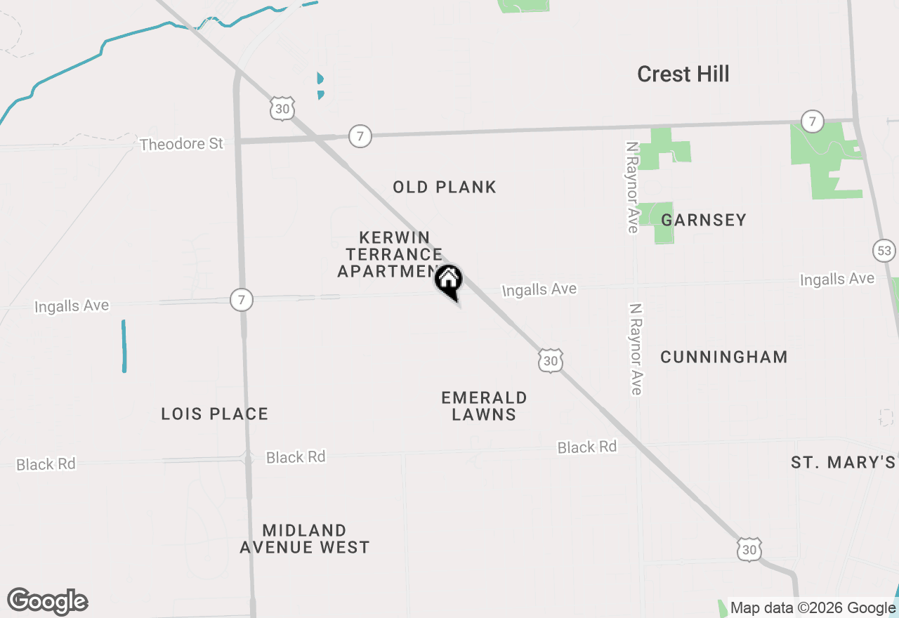 Map of 1216 Kenmore Avenue, Joliet, IL 60435
