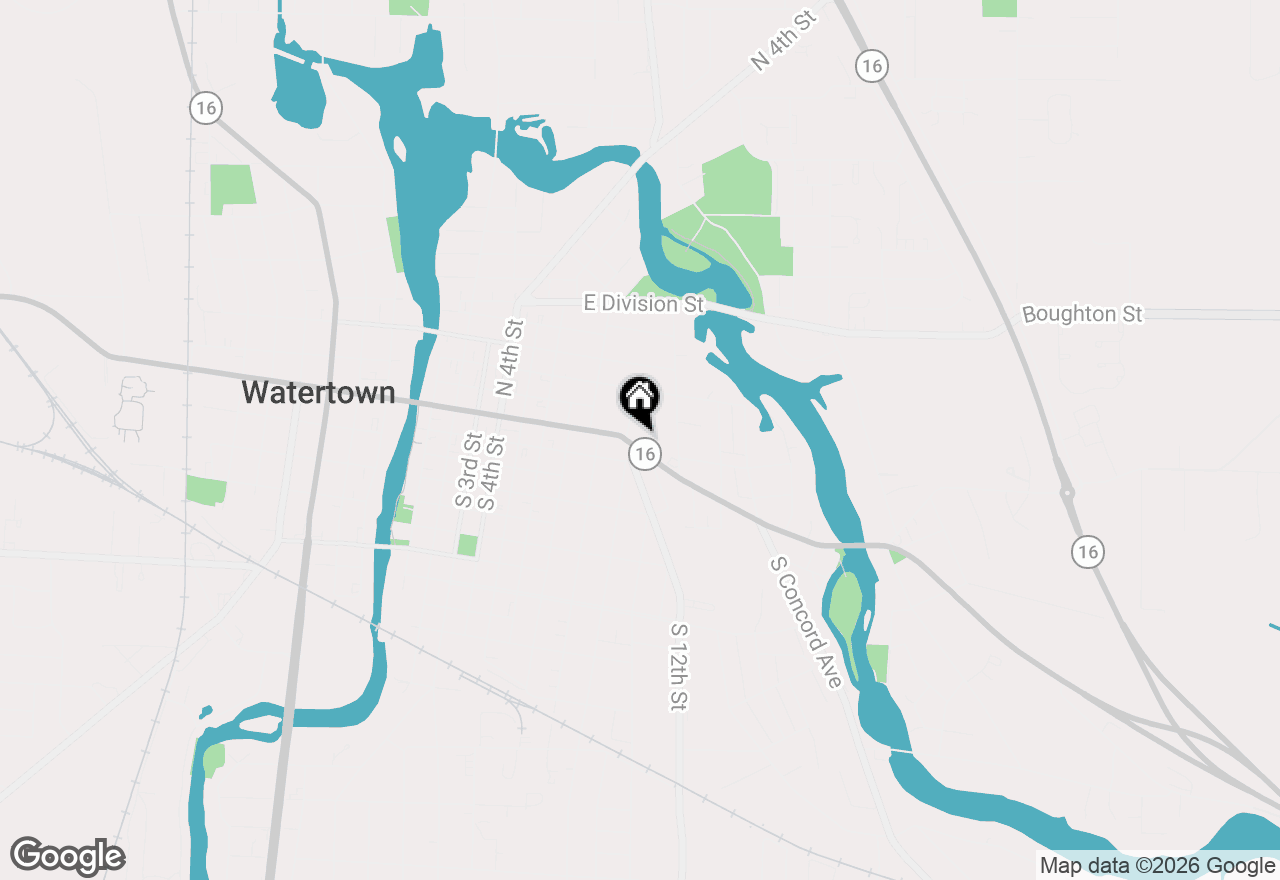 Map of 908 E Main St, Watertown, WI 53094