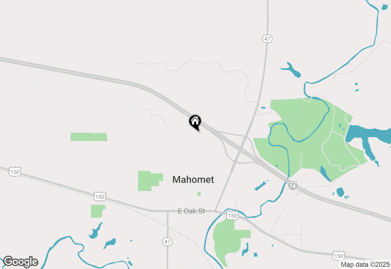 Map of 411 Weathering Drive, Mahomet, IL 61853