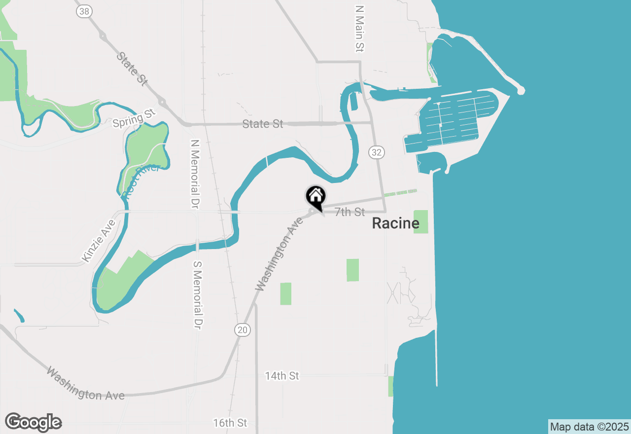Map of 703 Washington Ave, Racine, WI 53403