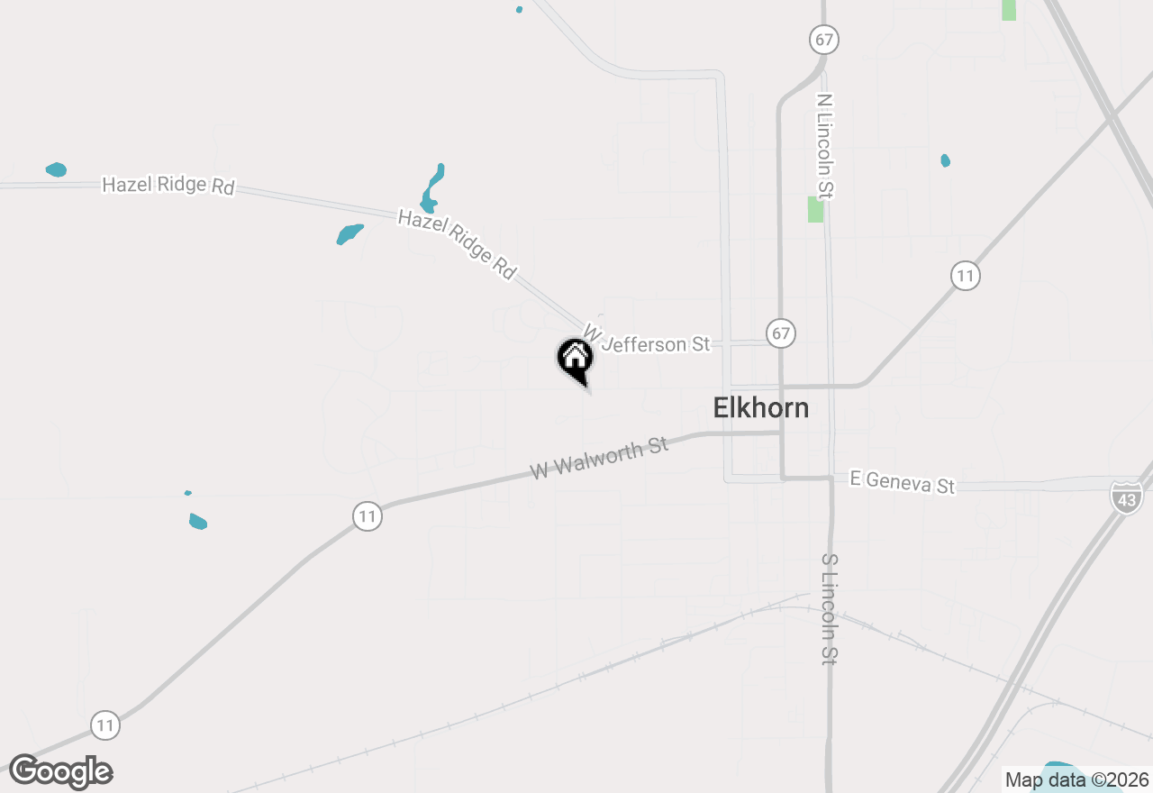 Map of 28 N Spencer St, Elkhorn, WI 53121