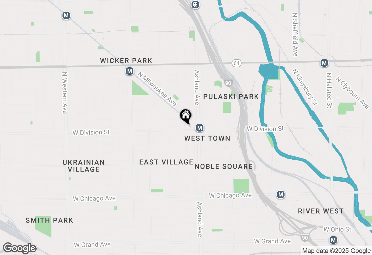 Map of 1648 W Division Street #603, Chicago, IL 60622