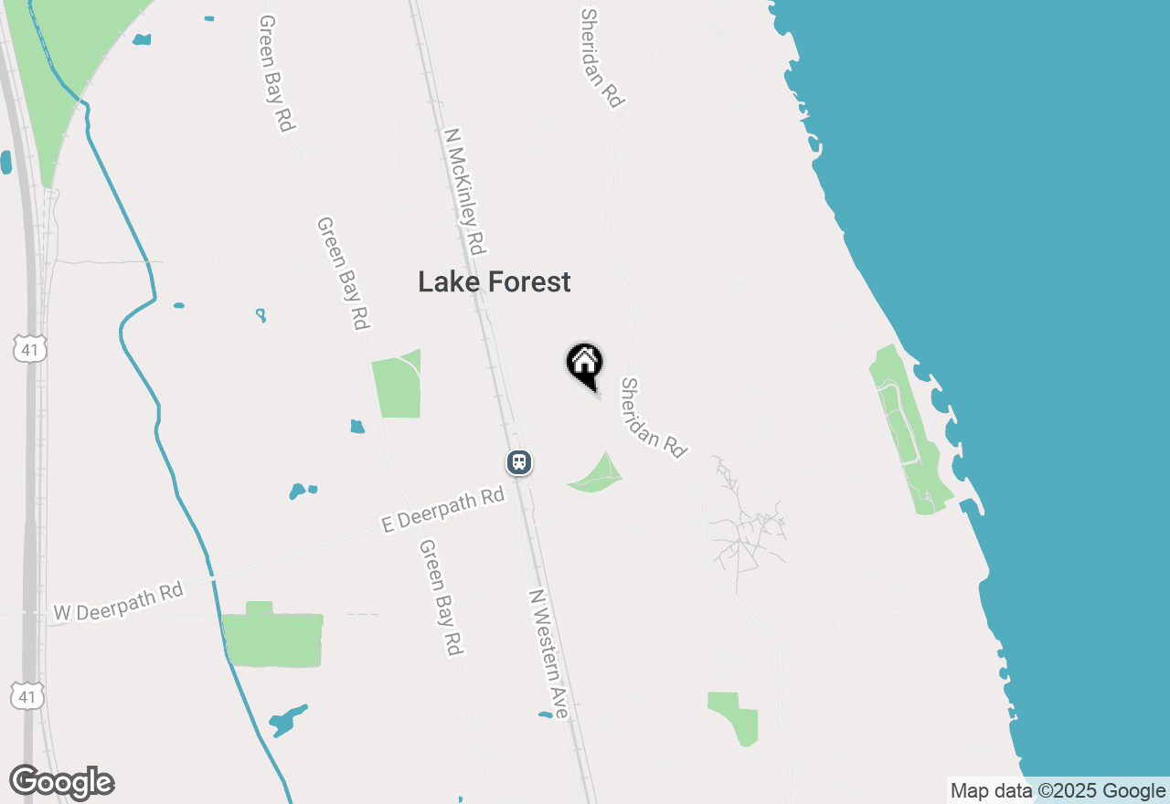 Map of 441 E Westminster Place, Lake Forest, IL 60045