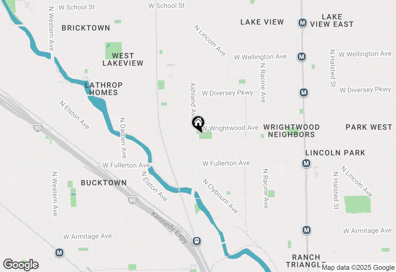 Map of 2533 N Ashland Avenue #2D, Chicago, IL 60614