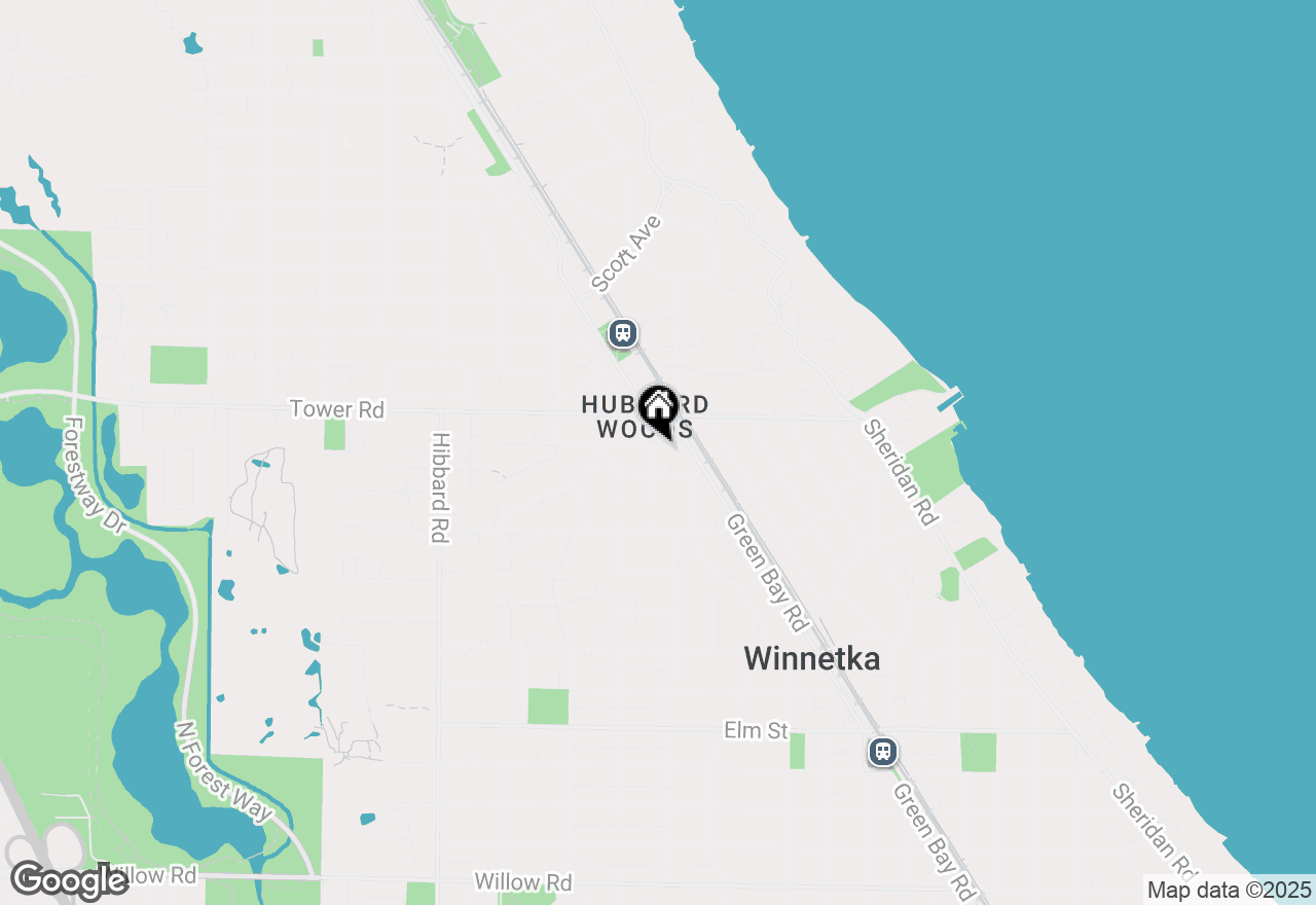 Map of 845 Locust Street, Winnetka, IL 60093