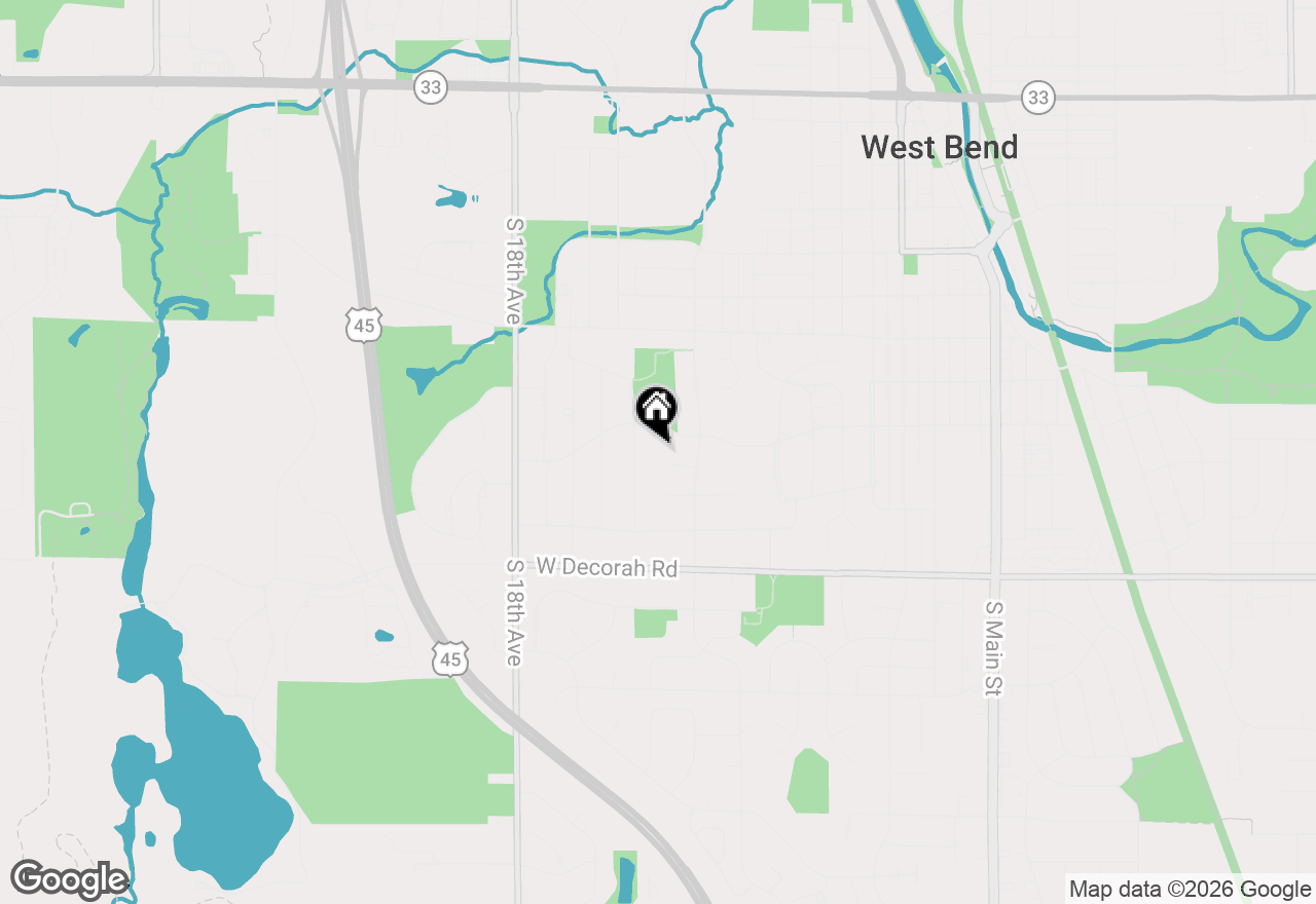 Map of 1324 Rhynie Ct, West Bend, WI 53095