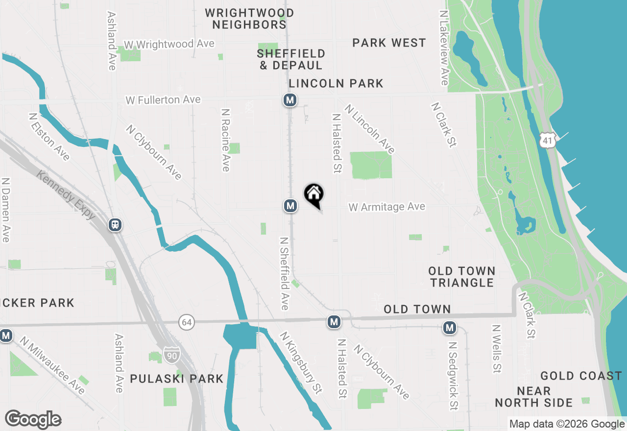 Map of 1961 N Fremont Street #3F, Chicago, IL 60614