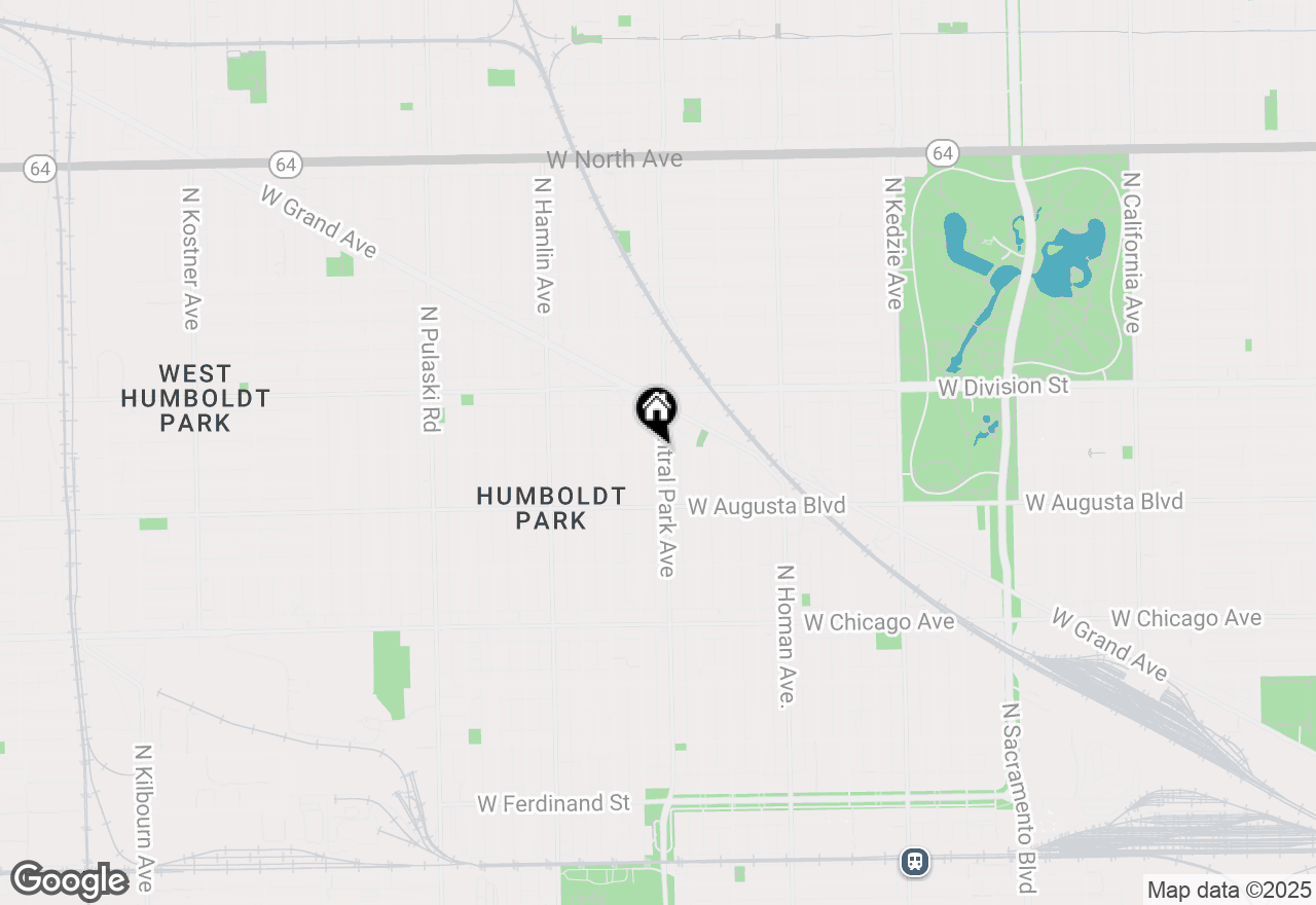 Map of 1058 N Central Park Avenue #G, Chicago, IL 60651