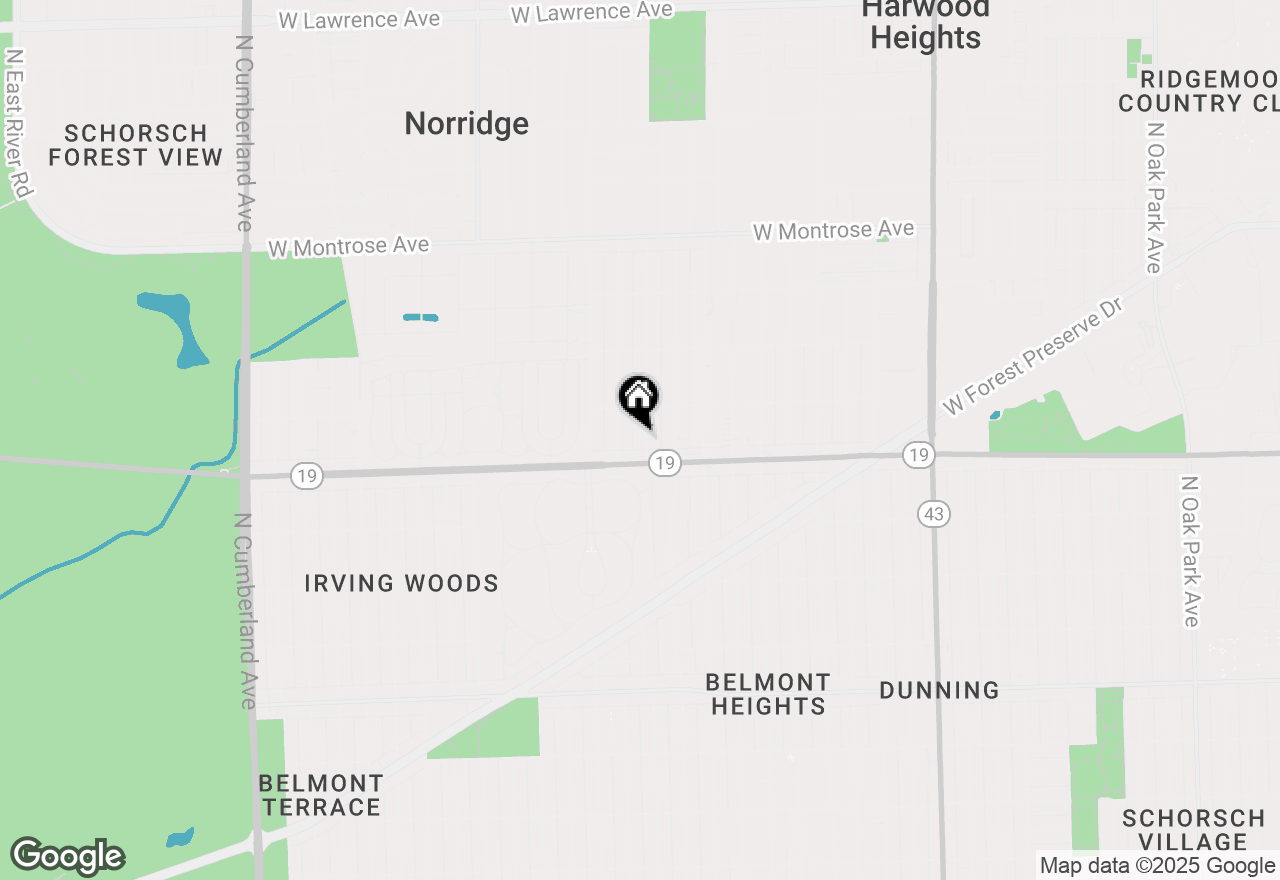 Map of 4024 N Overhill Avenue, Norridge, IL 60706