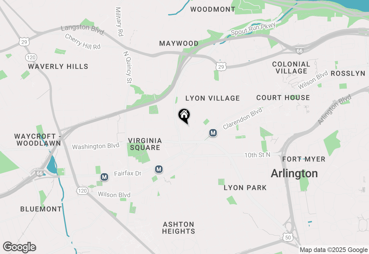 Map of 1310 N Jackson Street, Arlington, VA 22201