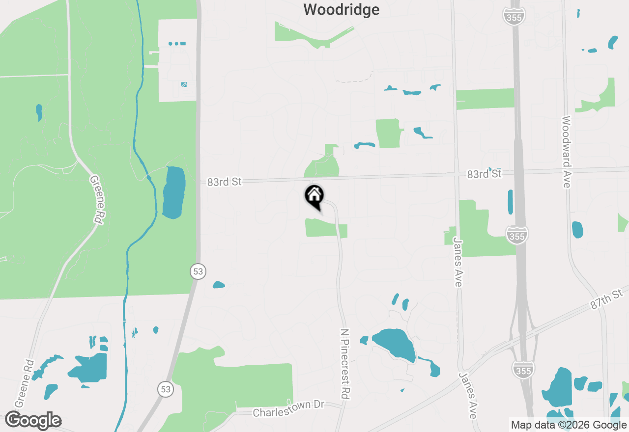 Map of 2929 Northcreek Drive, Woodridge, IL 60517