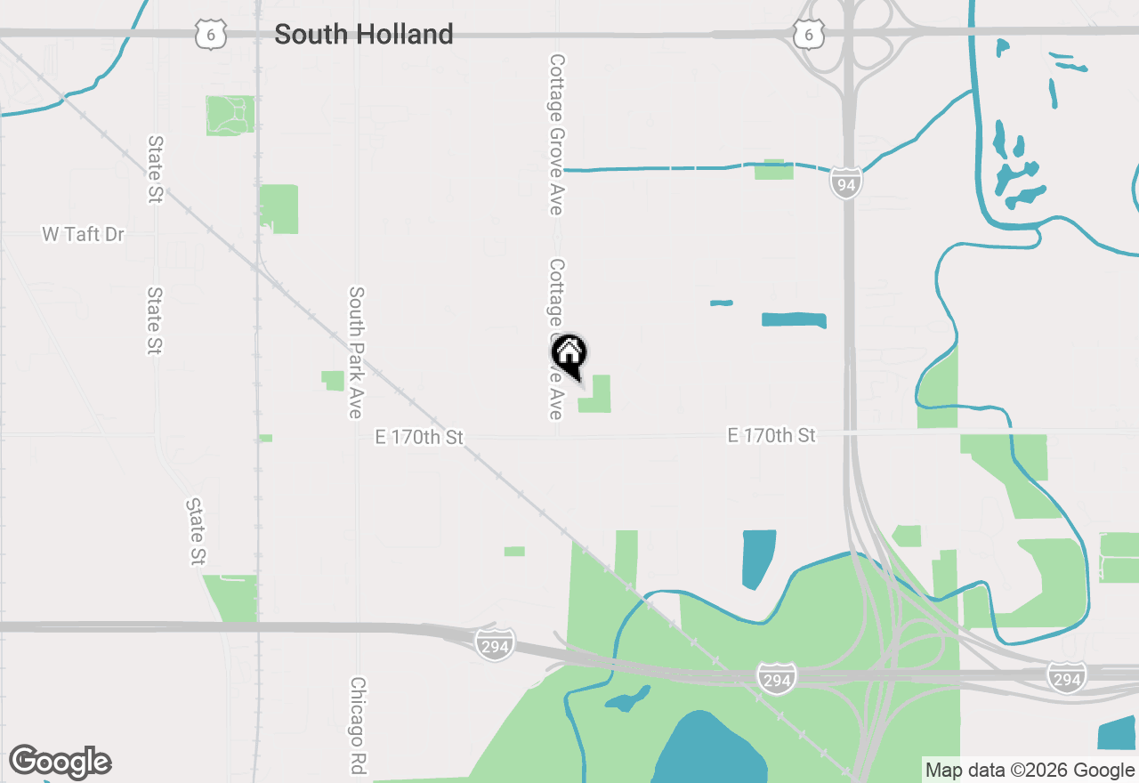 Map of 811 E 169th Place, South Holland, IL 60473