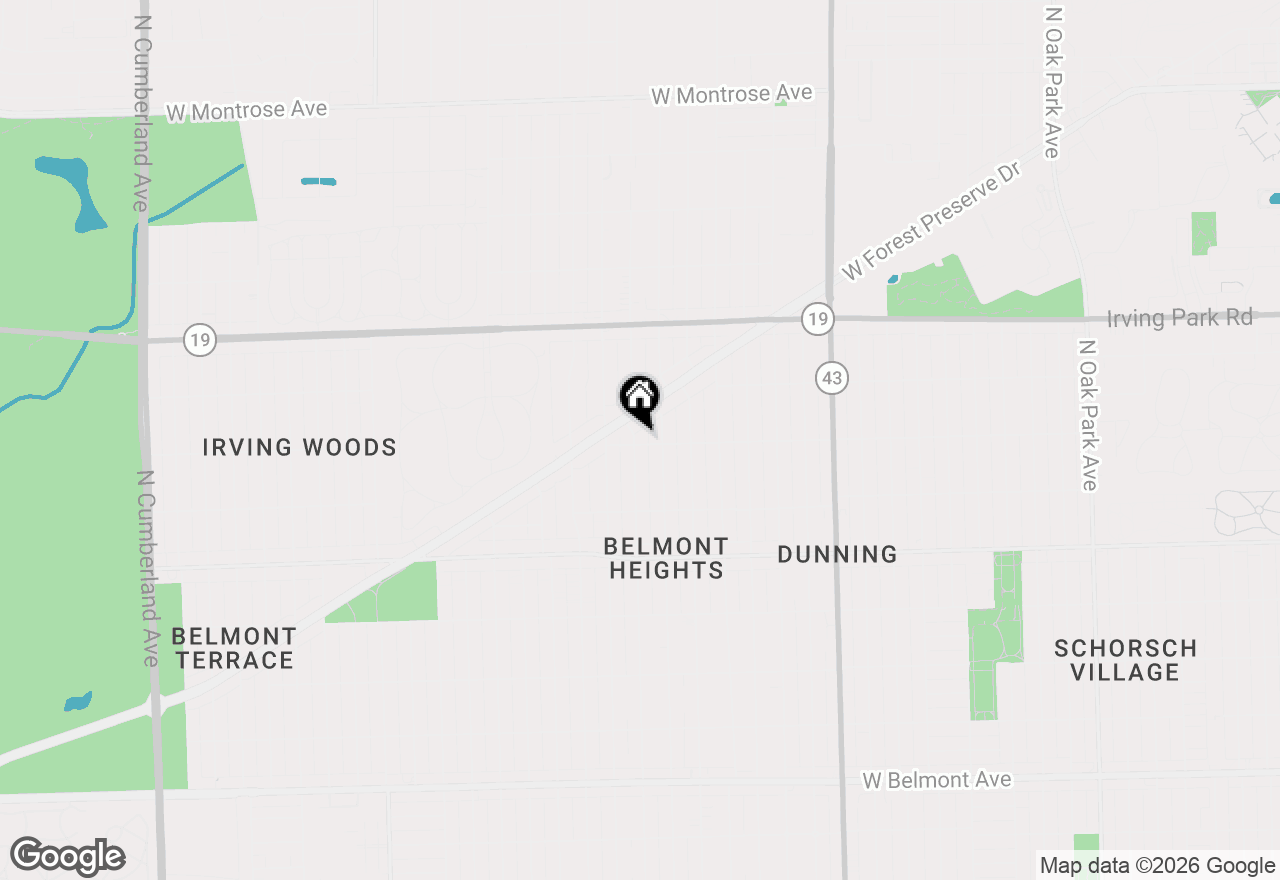 Map of 3801 N Oleander Avenue, Chicago, IL 60634