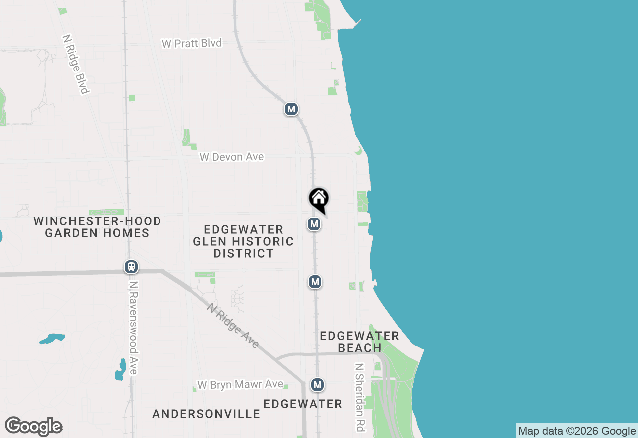 Map of 6160 N Winthrop Avenue #3S, Chicago, IL 60660