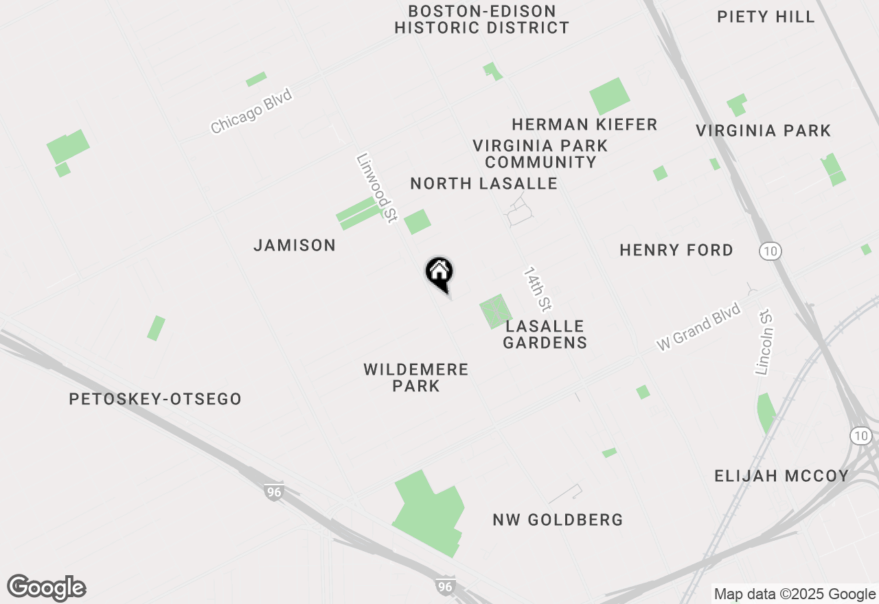 Map of 2549 Virginia Park Street, Detroit, MI 48206