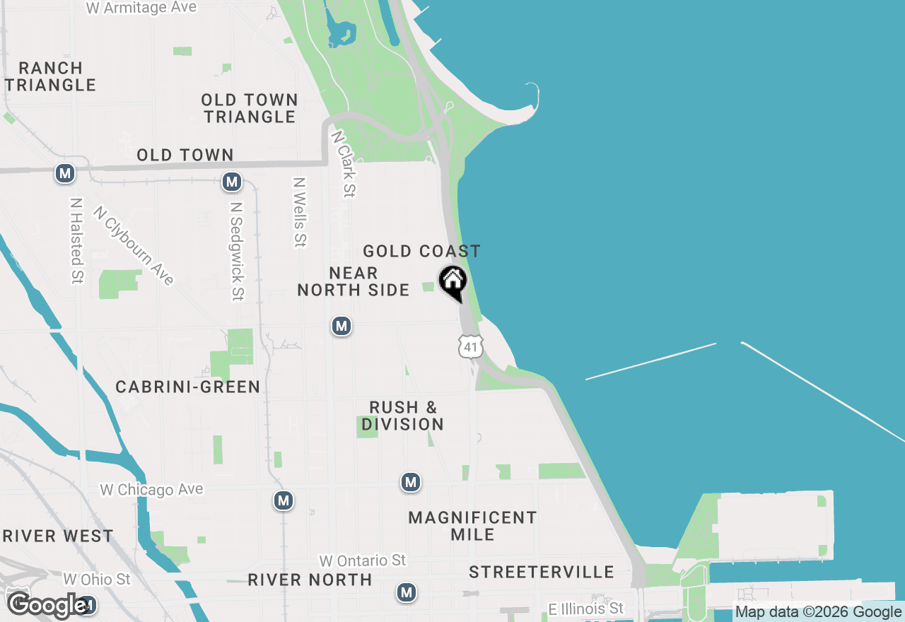 Map of 1212 N Lake Shore Drive #8BN, Chicago, IL 60610