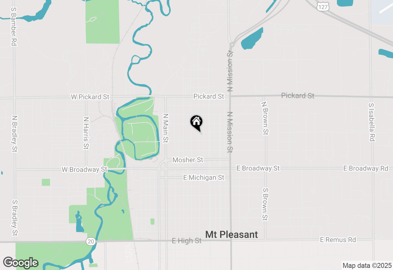 Map of 413 N Fancher Street, Mt Pleasant, MI 48858