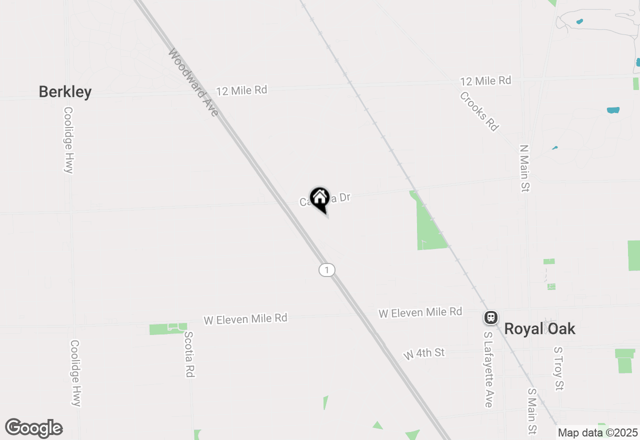 Map of 1714 W Farnum Avenue, Royal Oak, MI 48067