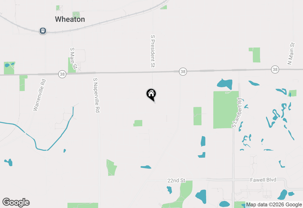 Map of 1114 S President Street, Wheaton, IL 60189