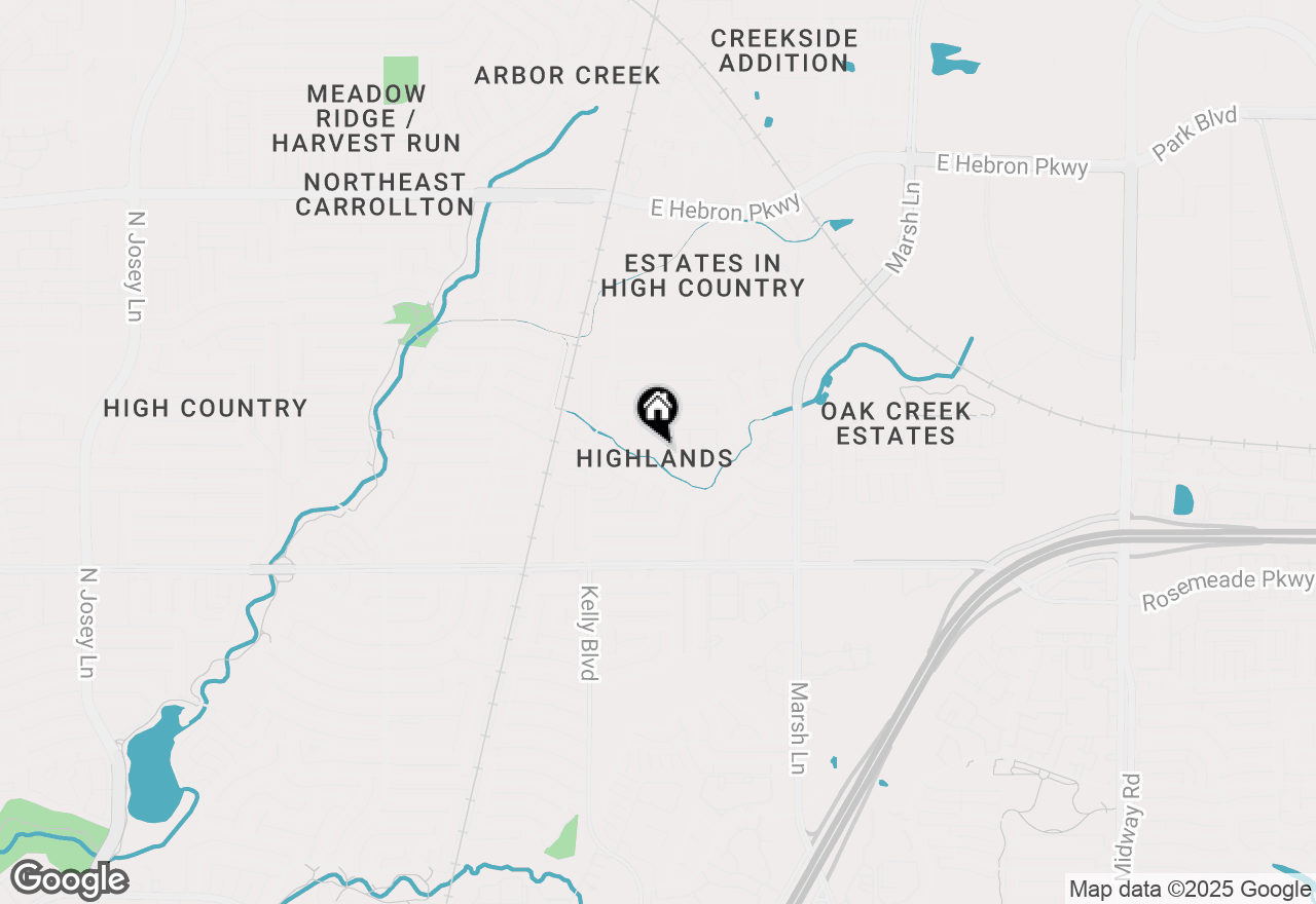 Map of 2308 Aberdeen Bend, Carrollton, TX 75007