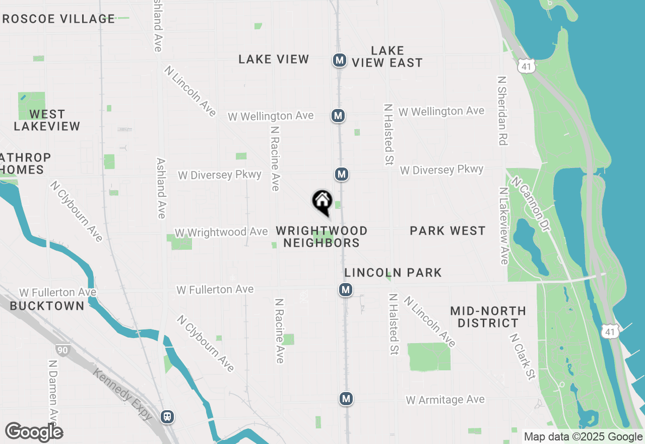 Map of 2624 N Lincoln Avenue #3R, Chicago, IL 60614