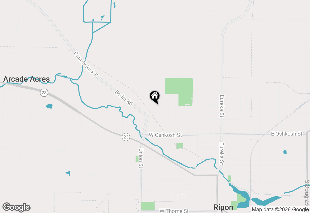 Map of 627 Cambridge Drive, Ripon, WI 54971