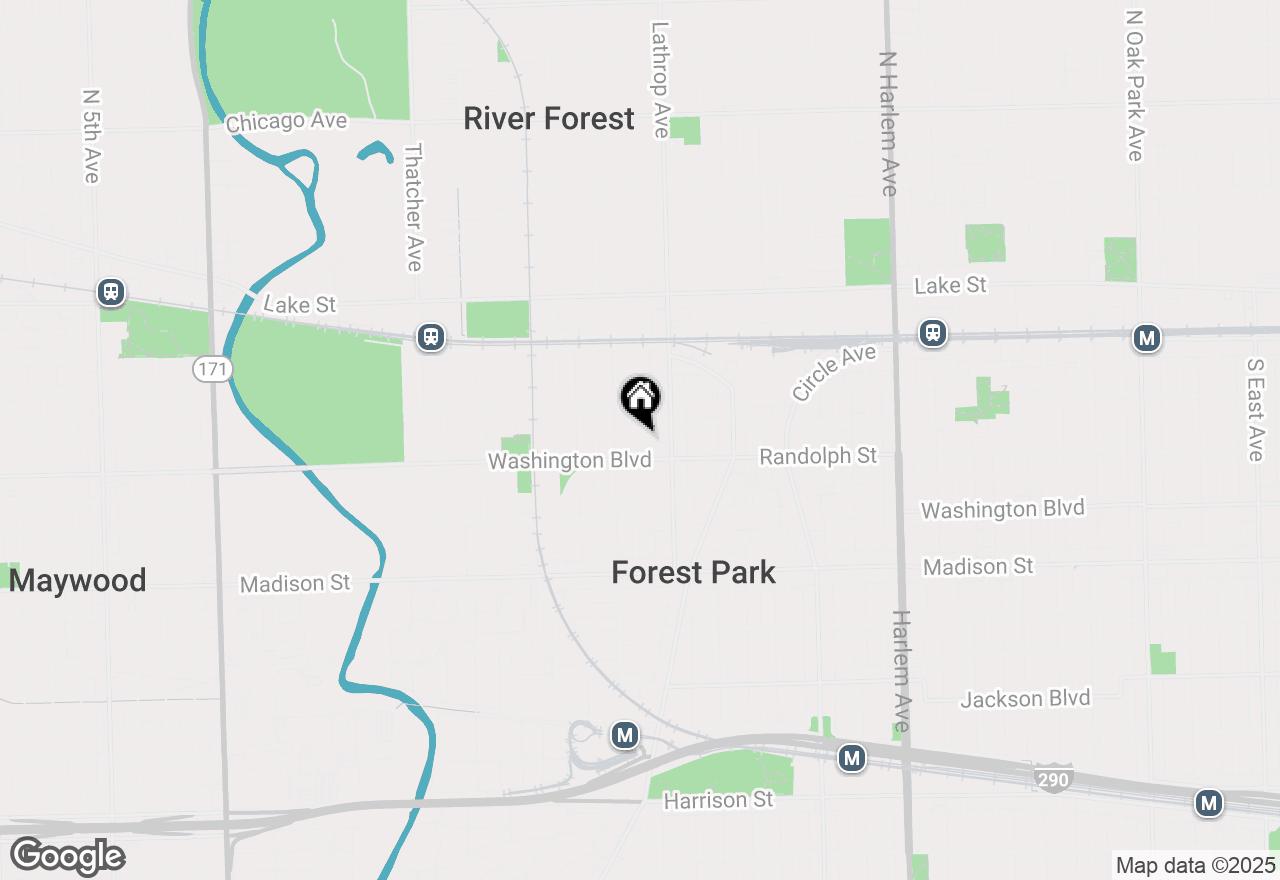 Map of 213 Ashland Avenue, River Forest, IL 60305