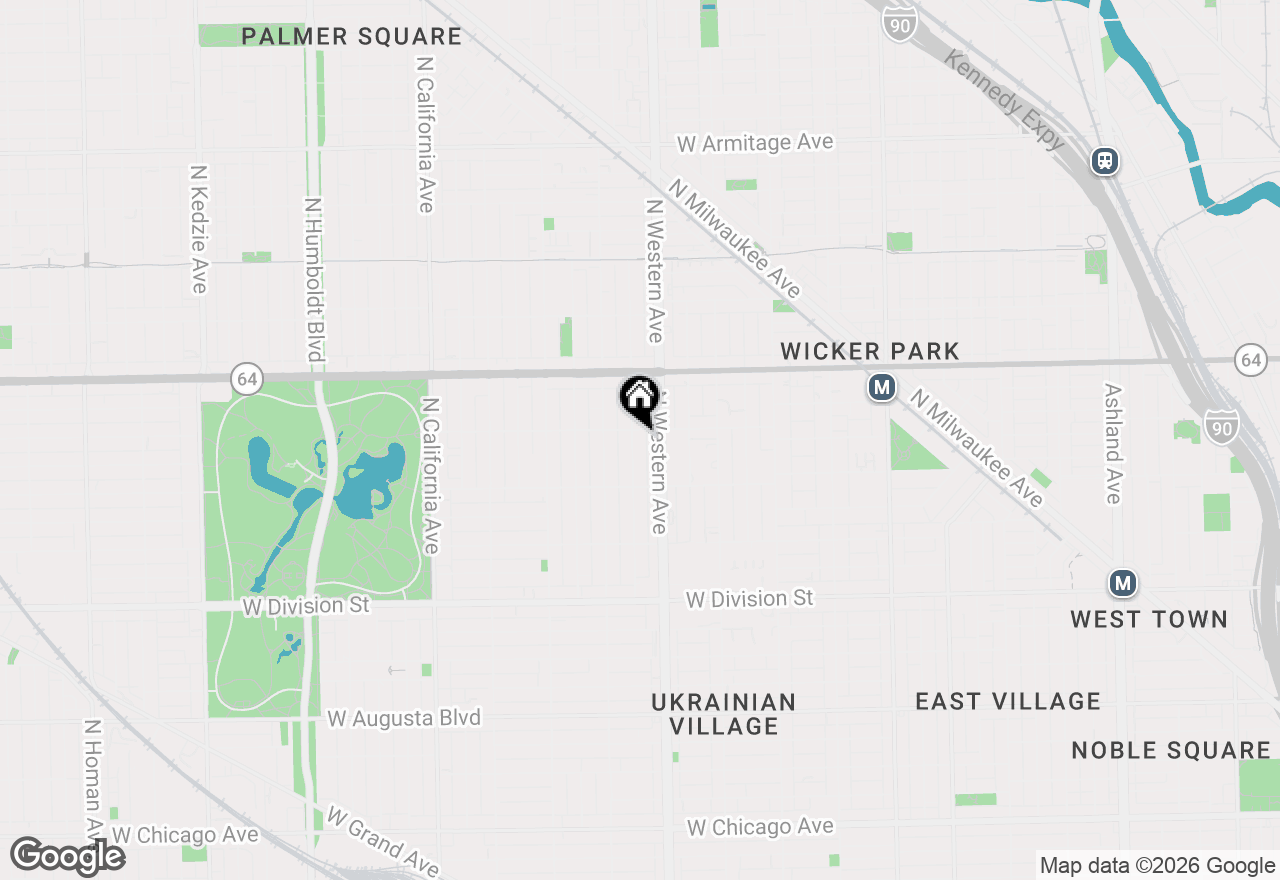 Map of 1451 N Artesian Avenue #1, Chicago, IL 60622
