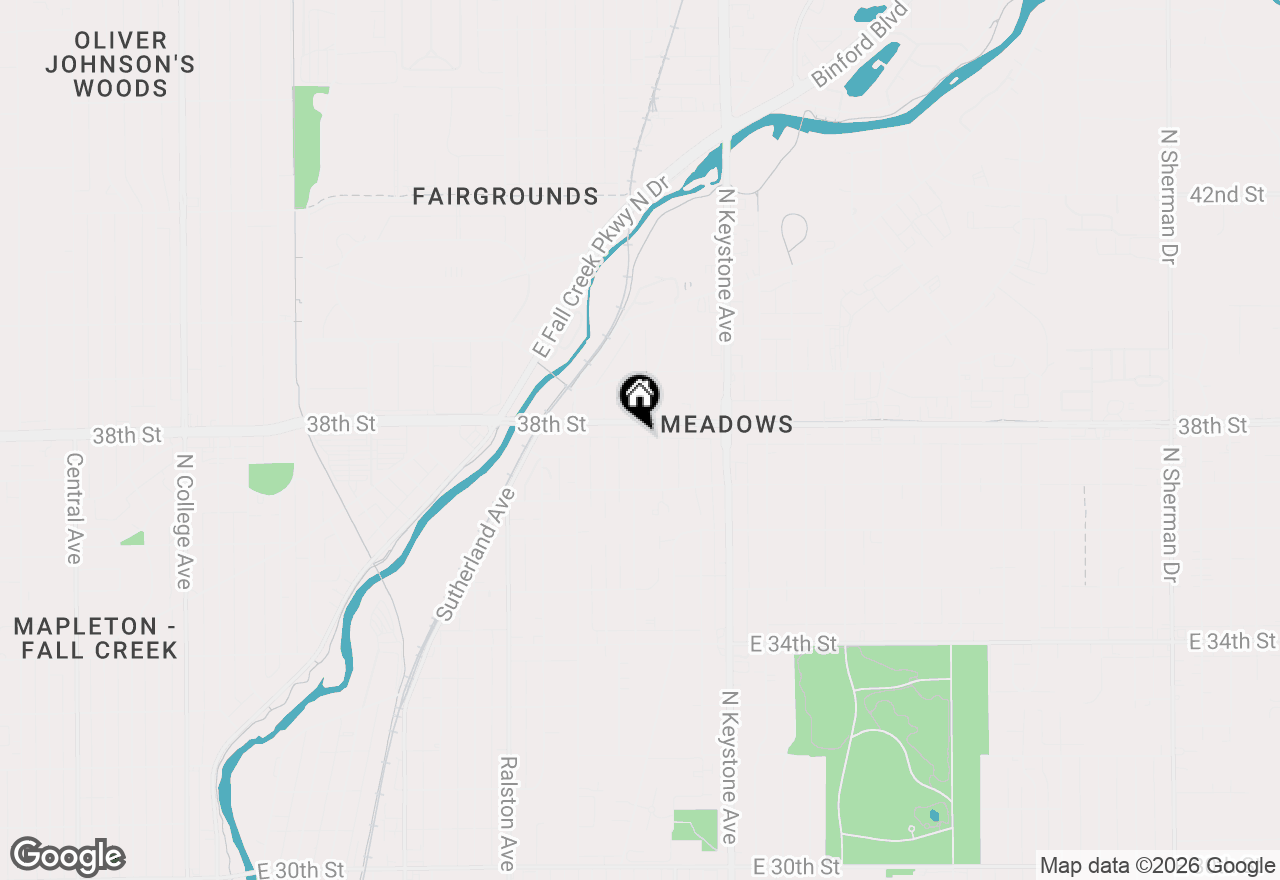 Map of 3757 Caroline Avenue, Indianapolis, IN 46218