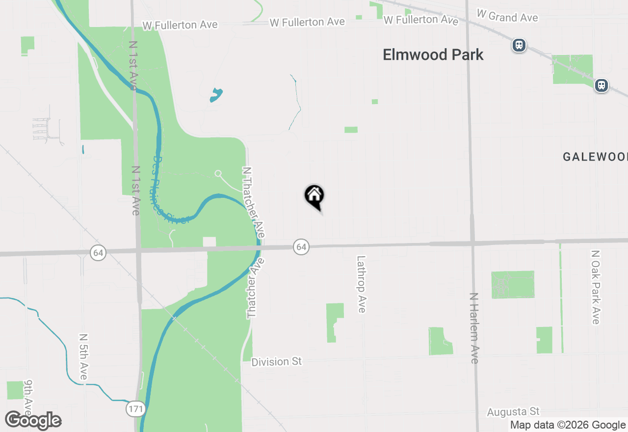 Map of 1700 N 77th Court, Elmwood Park, IL 60707