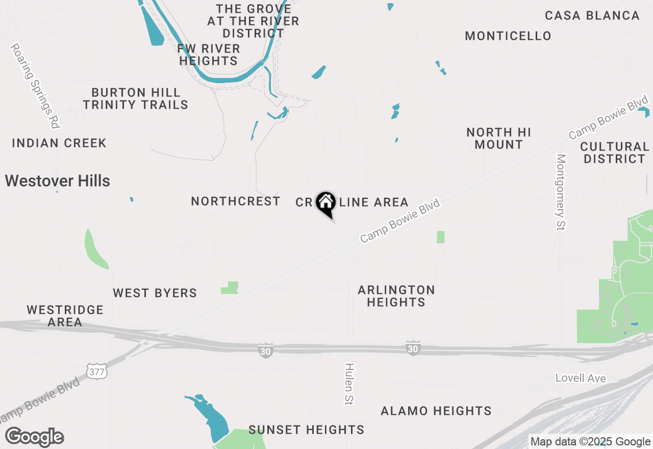 Map of 4704 Lafayette Avenue, Fort Worth, TX 76107