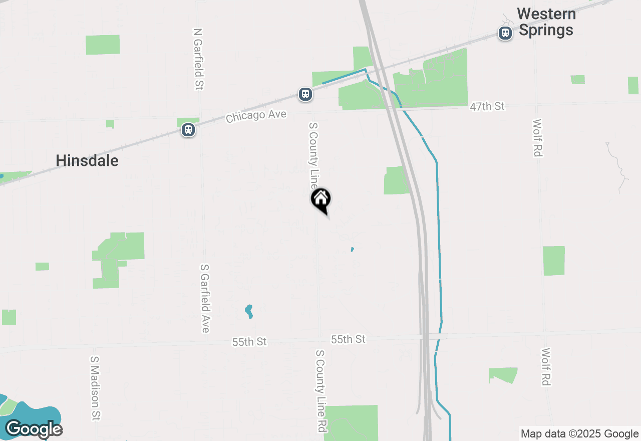 Map of 507 S County Line Road, Hinsdale, IL 60521