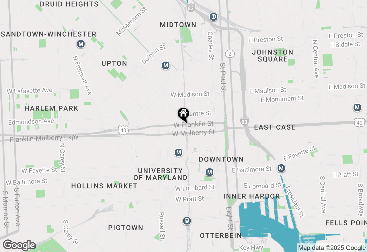Map of 301 Franklin Street W #507, Baltimore, MD 21201