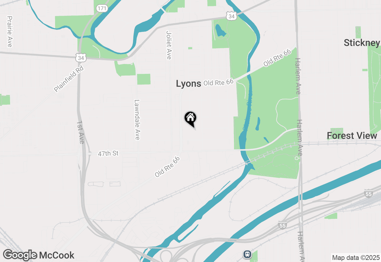 Map of 7857 45th Place, Lyons, IL 60534