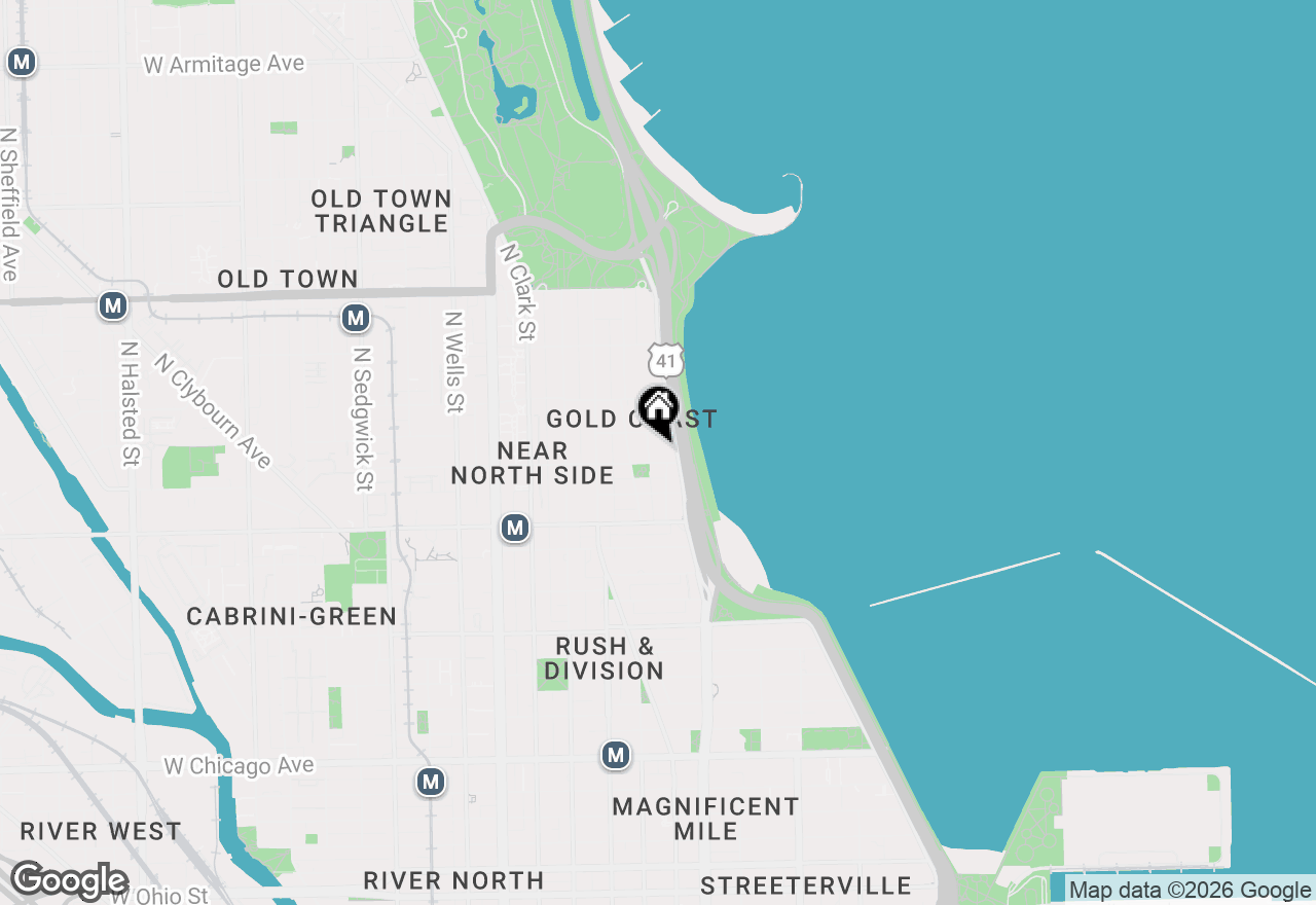 Map of 1313 N Ritchie Court #1005, Chicago, IL 60610