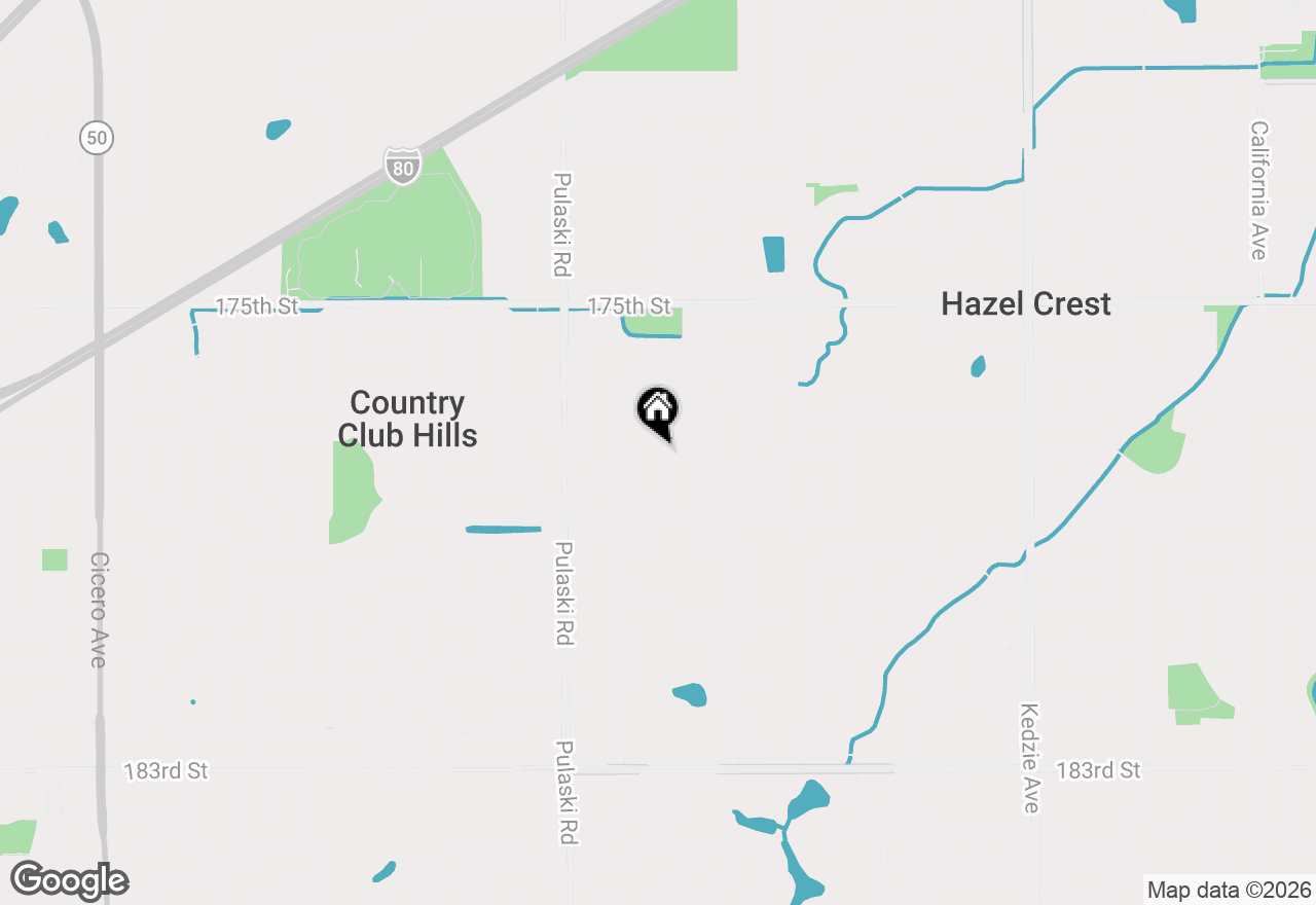 Map of 17760 Arlington Drive, Country Club Hills, IL 60478