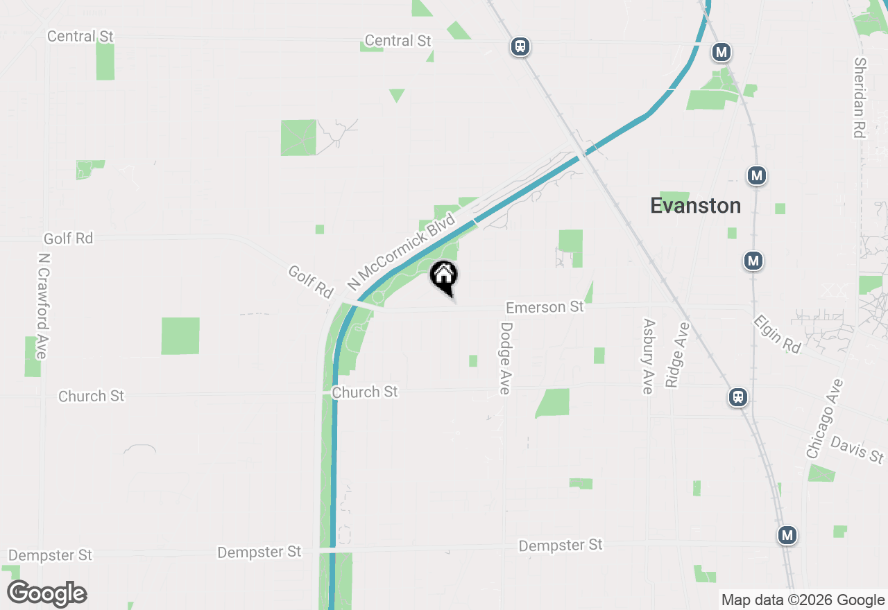 Map of 2115 Emerson Street, Evanston, IL 60201