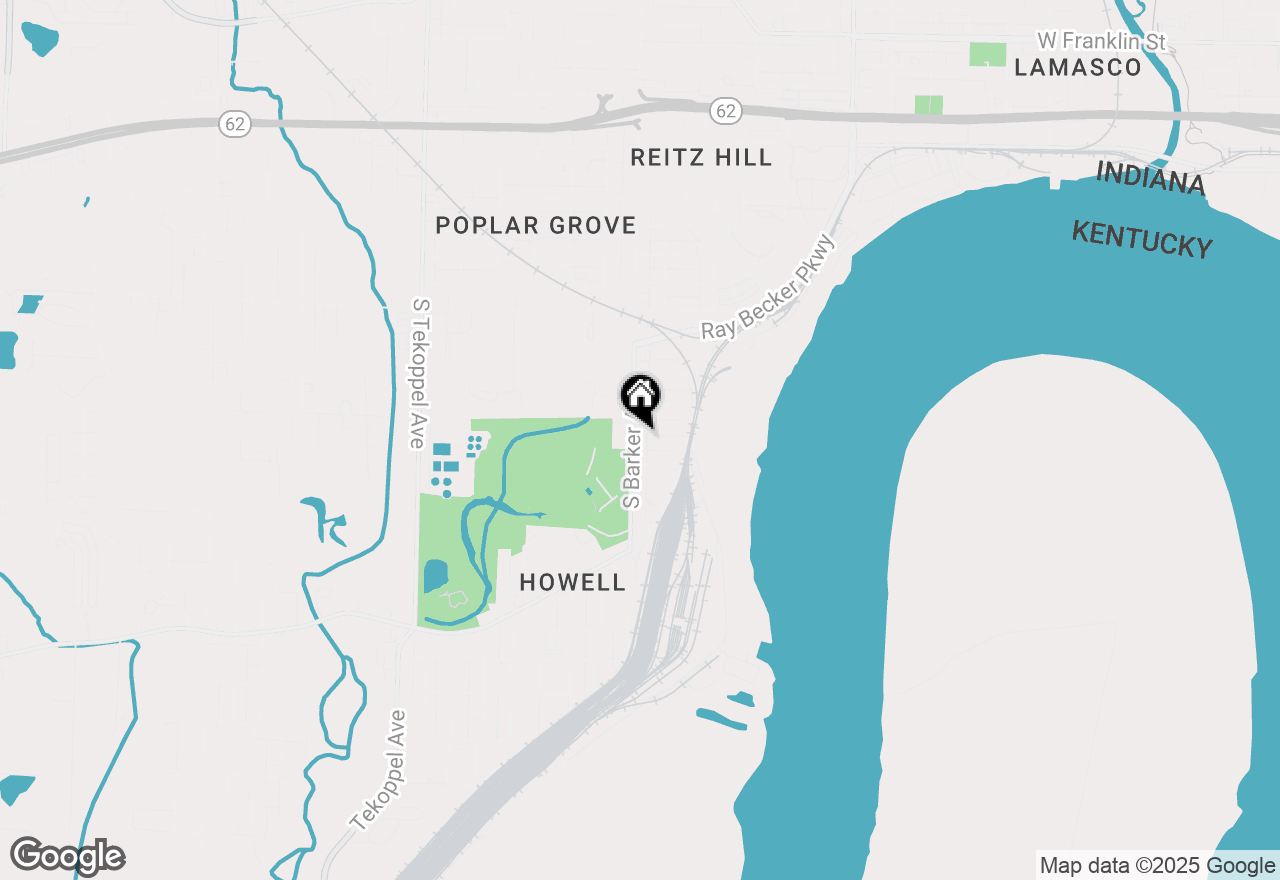 Map of 902 S Barker Avenue, Evansville, IN 47712