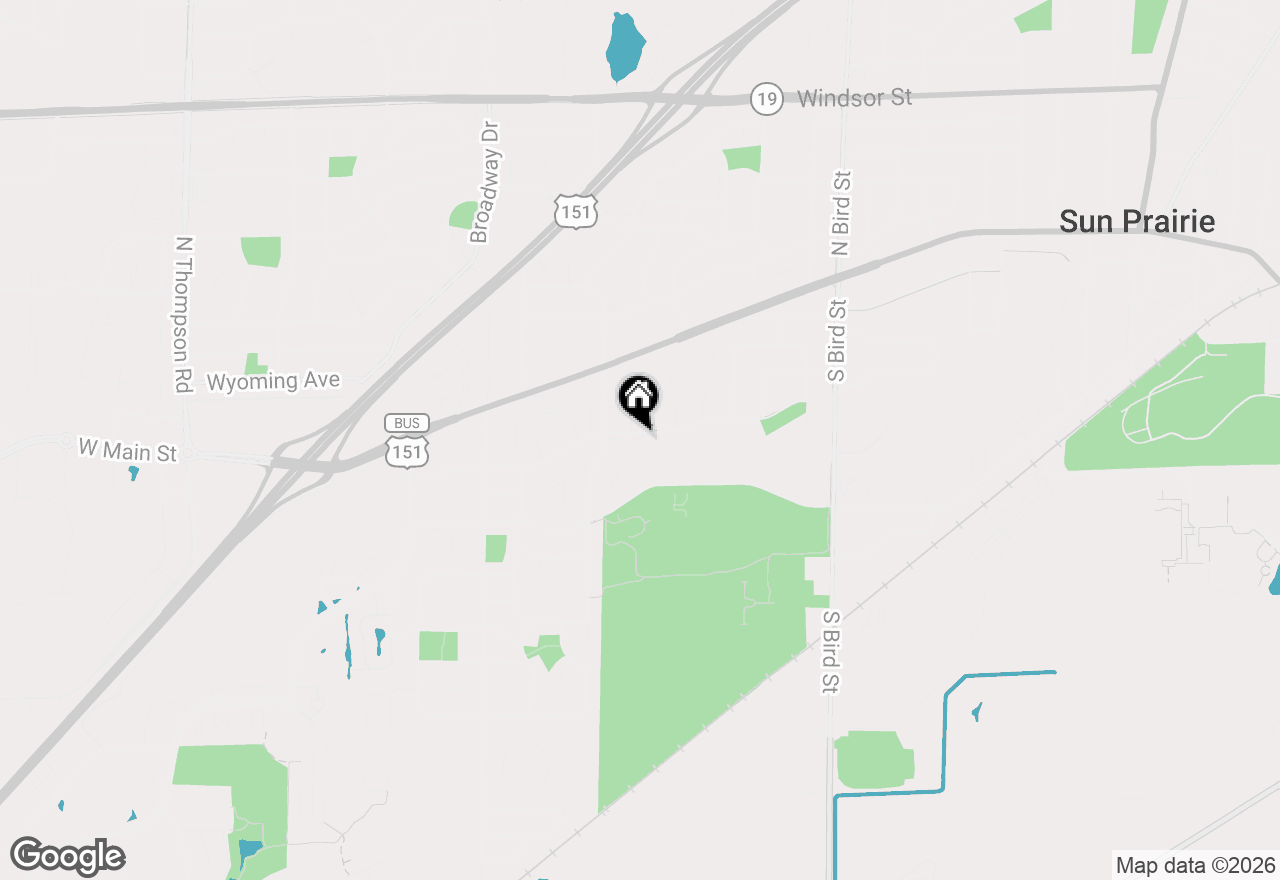Map of 1307 Sunfield Street, Sun Prairie, WI 53590