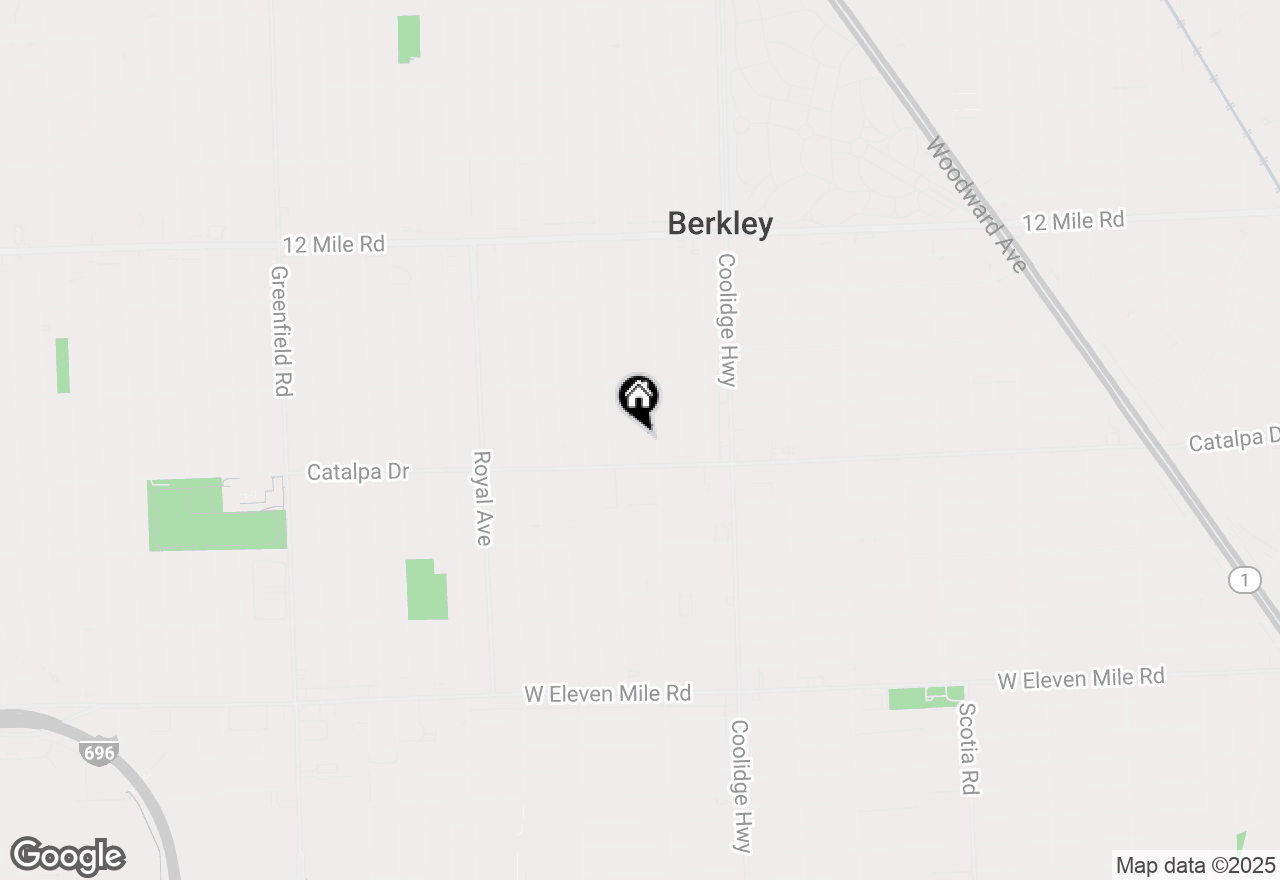 Map of 2686 Wakefield Road, Berkley, MI 48072