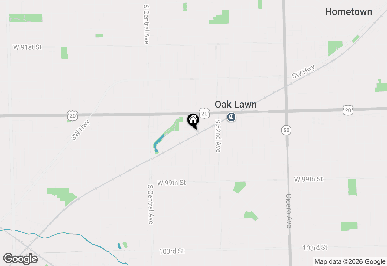 Map of 5317 W 96th Street #5, Oak Lawn, IL 60453