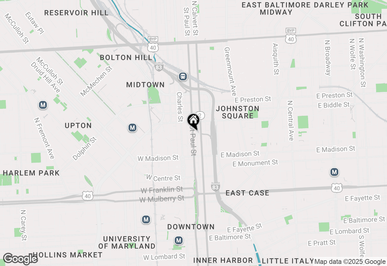 Map of 1001 Saint Paul Street #2D, Baltimore, MD 21202