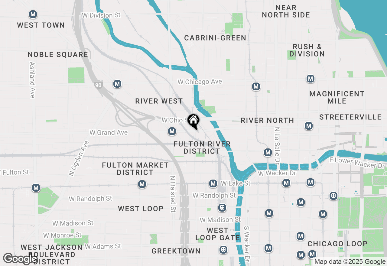 Map of 641 W Grand Avenue #R, Chicago, IL 60654