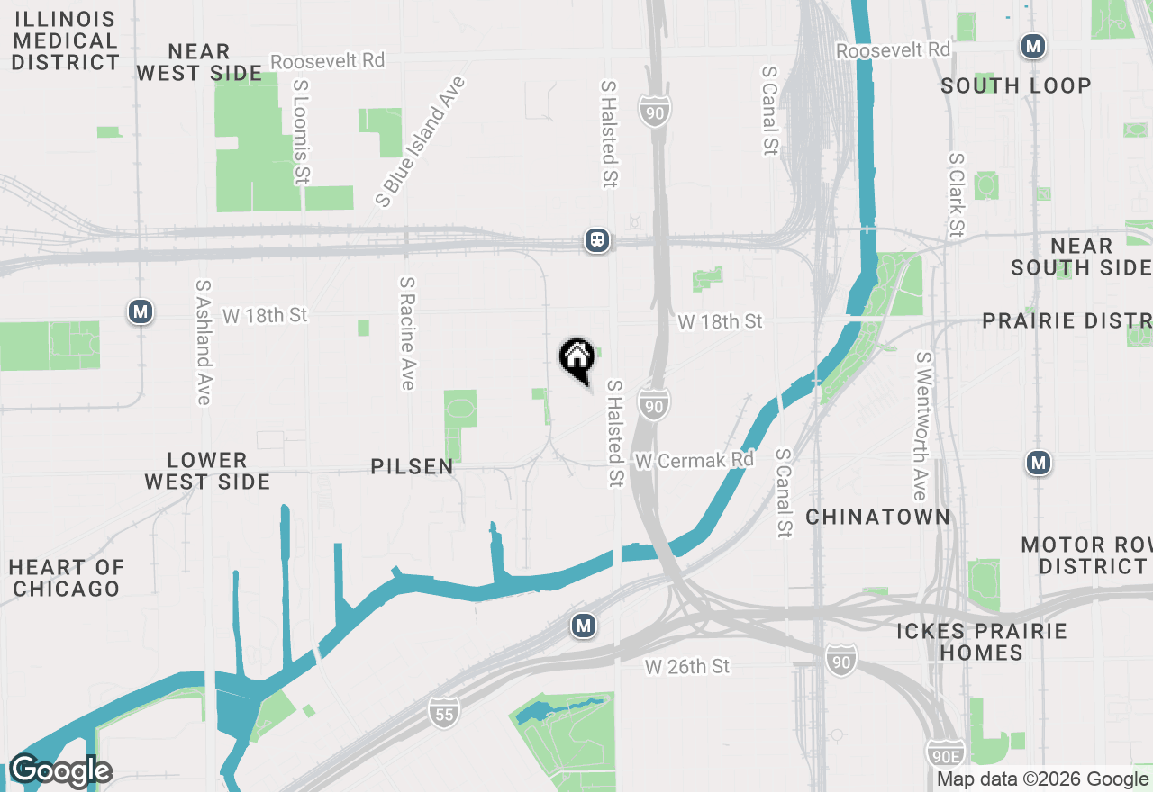 Map of 901 W Cullerton Street #1, Chicago, IL 60608