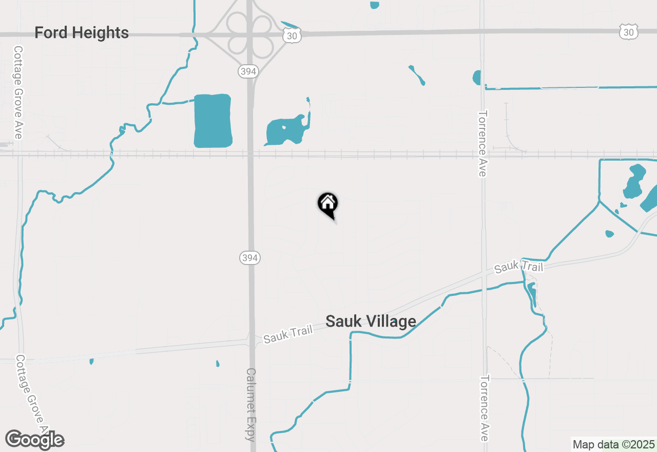 Map of 21640 Cynthia Avenue, Sauk Village, IL 60411