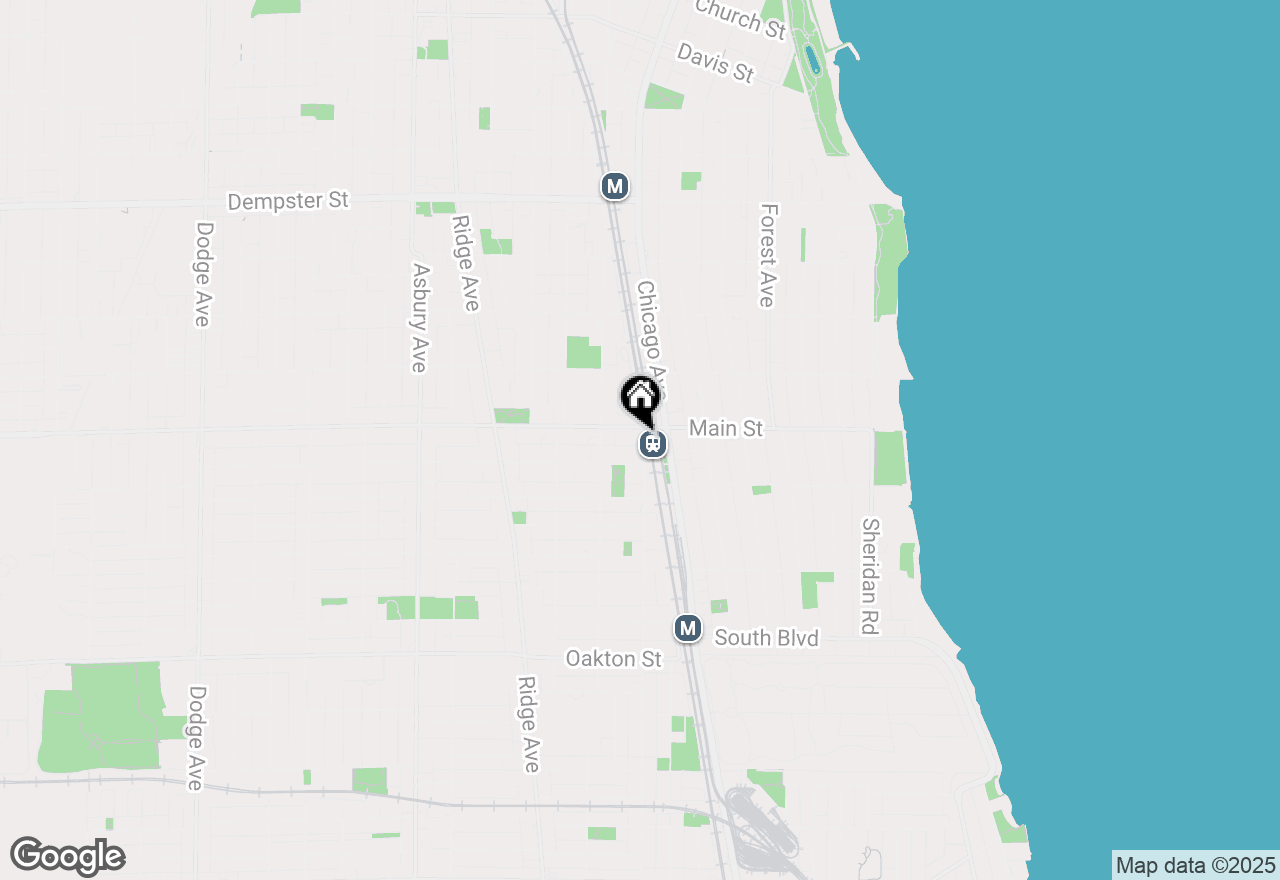 Map of 840 Custer Avenue, Evanston, IL 60202